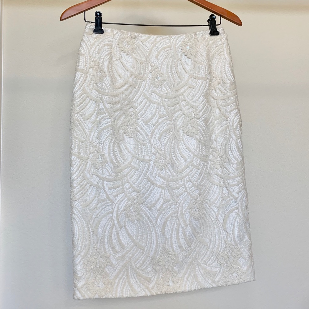 Formal Beaded Skirt by Carmen Marc Valvo